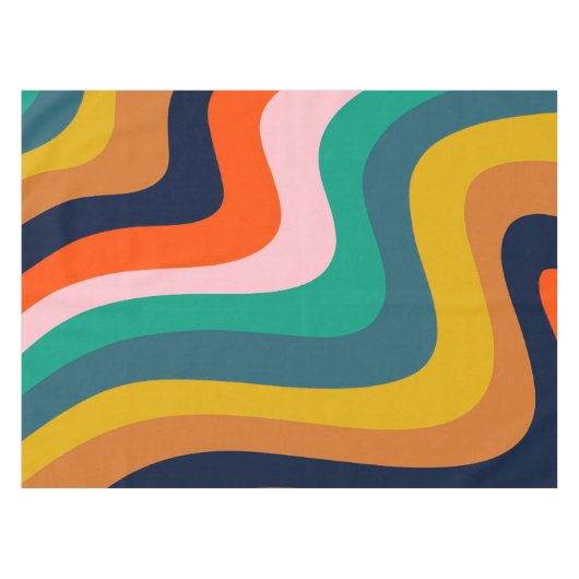 Moderner, wirbelnder Hintergrund Tischdecke (Vorderseite (Horizontal))