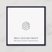 Moderner Wirtschaftsprüfer CPA Steuerberater Quadratische Visitenkarte (Vorderseite)