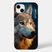 Moderner Wolf Nah-up Personalisiert Case-Mate iPhone Hülle (Rückseite)