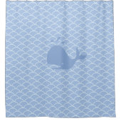 Moderner Wondrous Blauer Whale Duschvorhang (Vorderseite)