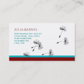 Moderner wunderlicher roter aquamariner schwarzer visitenkarte (Rückseite)