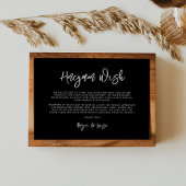 Moderner Wunsch der schwarzen Honeymoon Begleitkarte