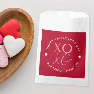 Moderner XOXO Rot-Rot-Rot-Rosa-Valentinstag Geschenktütchen