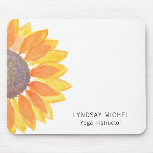 Moderner Yoga-Lehrer für Sonnenblumen Mousepad (Vorne)