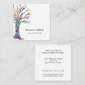 Moderner Yoga-Lehrer Quadratische Visitenkarte (Vorne/Hinten)