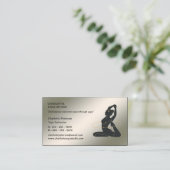 Moderner Yoga-Lehrer Visitenkarte (Stehend Vorderseite)