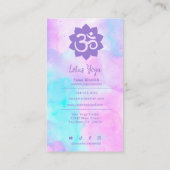 Moderner Yoga Studio-Lehrer für Krawatte-Färbung Visitenkarte (Rückseite)