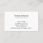 Moderner Yorkshire Terrier Logo Hund Wandern Visitenkarte (Rückseite)