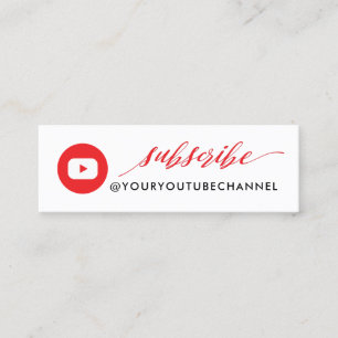 Moderner YouTube Qr Code Mini Visitenkarte