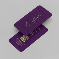 Moderner Zahnarzt Lila Gold Monogram Orthodontist