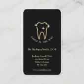 Moderner Zahnarzt Orthodontist Dental Black Gold Visitenkarte (Vorderseite)