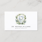 Moderner Zahnarzt Orthodontist Wasserfarbe QR Code Visitenkarte (Vorderseite)