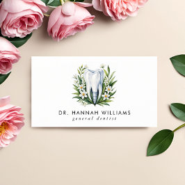 Moderner Zahnarzt Orthodontist Wasserfarbe QR Code Visitenkarte