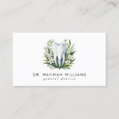 Moderner Zahnarzt Orthodontist Wasserfarbe QR Code Visitenkarte (Vorderseite)