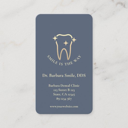 Moderner Zahnarzt Visitenkarte (Vorderseite)