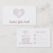 Moderner Zahnarzt-weiße Zahn-Logo-Visitenkarte Terminkarte (Vorne/Hinten)