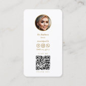 Moderner Zahnarzt White Gold Zahnarzt Visitenkarte (Rückseite)