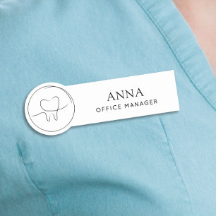 Moderner Zahnarztpraxis-Manager Namensschild