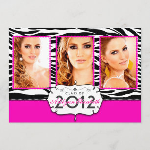 Moderner Zebrastreifen Abschluss Einladung