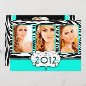 Moderner Zebrastreifen Abschluss Einladung (Vorne/Hinten)