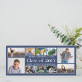 Moderner zehn Foto-Collagen-Abschluss Announcment Einladung (Stehend Vorderseite)