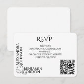 Moderner zeitgenössischer Typograpy Urban Chic RSVP Karte (Vorne/Hinten)