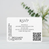 Moderner zeitgenössischer Typograpy Urban Chic RSVP Karte (Stehend Vorderseite)