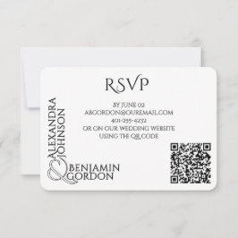 Moderner zeitgenössischer Typograpy Urban Chic RSVP Karte