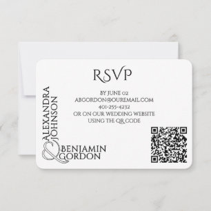 Moderner zeitgenössischer Typograpy Urban Chic RSVP Karte