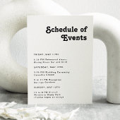 Moderner Zeitplan für die Retrobrierung Begleitkarte