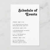 Moderner Zeitplan für die Retrobrierung Begleitkarte (Vorderseite)