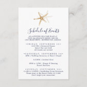 Moderner Zeitplan für Nautic Starfish Veranstaltun Begleitkarte (Vorderseite)