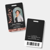 Moderner zertifizierter Notar-Agent Ausweis (Vorder- & Rückseite)