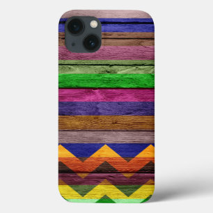Moderner Zickzack Holzstreifen Case-Mate iPhone Hülle