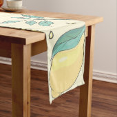 Moderner Zitronenfrüchte Sommergelb Personalisiert Großer Tischläufer (Beispiel)