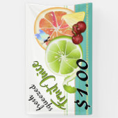 Moderner Zitrusfrüchte-Zitronenständer Banner (Vertikal)