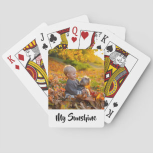 Moderner Zugang zum personalisierten Foto mit Kind Spielkarten