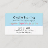 Moderner Zuhause Help Caregier Service Visitenkarte (Vorderseite)
