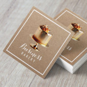 Moderner Zuhause-Kuchen Konditor Köche Kraft Quadratische Visitenkarte