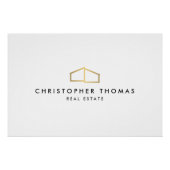 Moderner Zuhause Realtor-Gold-Logo-Download Poster (Vorderseite)