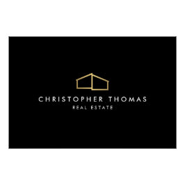 Moderner Zuhause Realtor Schwarz/Gold-Logo-Downloa Poster