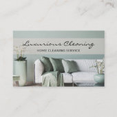 Moderner Zuhause-Reinigungsservice QR-Code Visitenkarte (Vorderseite)