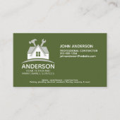 Moderner Zuhause-Reparaturservice Grün Visitenkarte (Vorderseite)