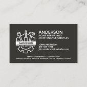 Moderner Zuhause-Reparaturservice Visitenkarte (Vorderseite)