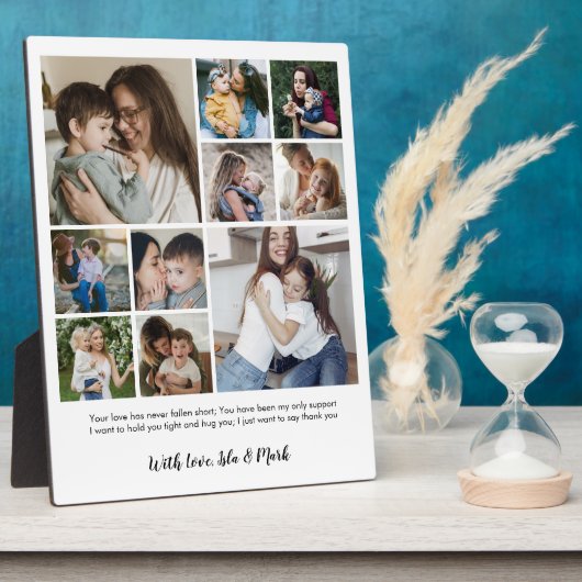 Modernes 10-Foto-Collage-Geschenk für Mama Fotoplatte (Seite)