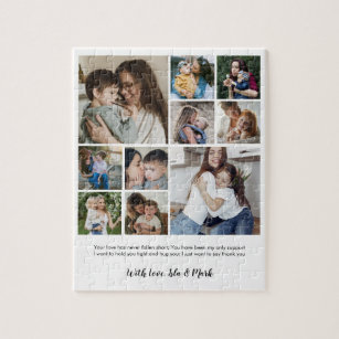 Modernes 10-Foto-Collage-Geschenk für Mama Puzzle