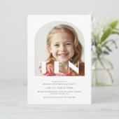 Modernes 10. Geburtstag Elegantes Foto Einladung (Stehend Vorderseite)