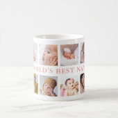 Modernes 12-Foto Collage Pink World's Best Nana  Kaffeetasse (Mittel)