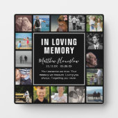 Modernes 16-Collage Memorial Keepake Fotoplatte (Vorderseite)