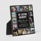 Modernes 16-Collage Memorial Keepake Fotoplatte (Vorderseite)
